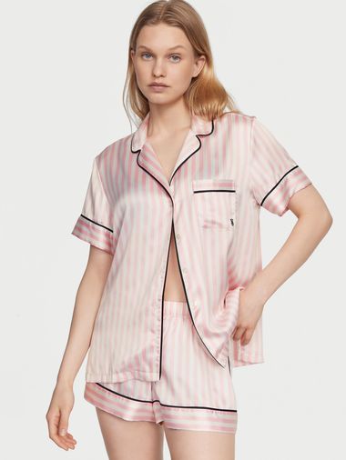 Pijama-Short-de-Satin-Iconic-Stripe